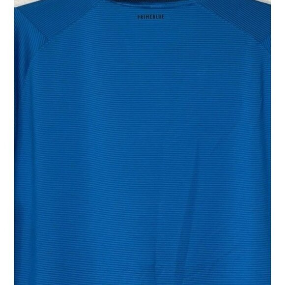 Adidas Prime blue Polo Shirt Ribbed Men’s Sz XL Aqua Blue - Picture 10 of 13